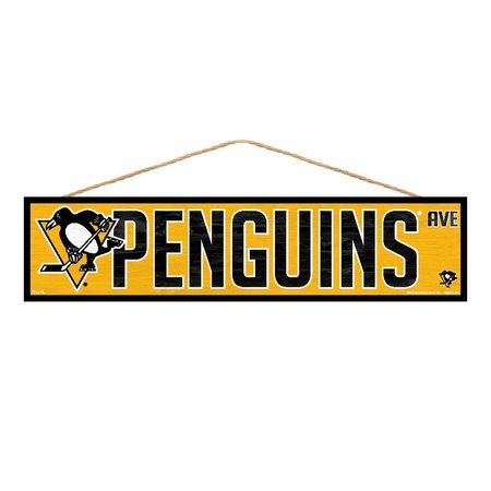 WINCRAFT Pittsburgh Penguins Sign 4x17 Wood Avenue Design 3208597462
